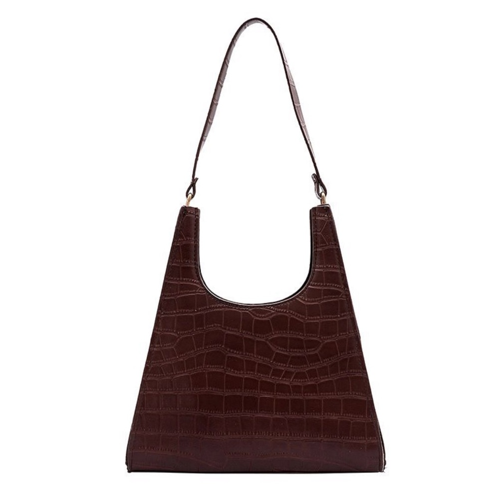 Rhombi dark brown shoulder bag
